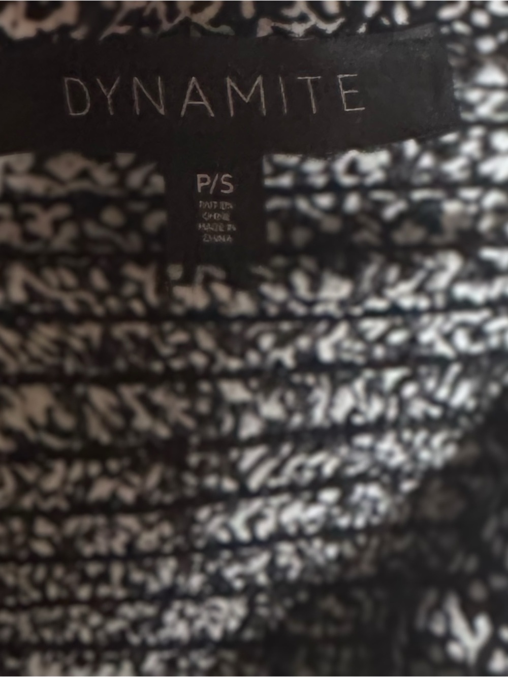 Dynamite Black & White Speckled Slip Dress | Size Small - Picture 6 of 6